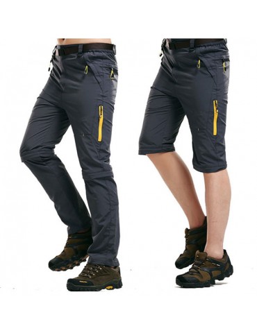 Mens Water-repellent Quick-drying Outdoor Sport Pants Detachable Riding Shorts