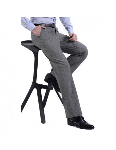 Mens Spring Summer Business Linen Dress Pants Casual Soft Flax Long Trousers
