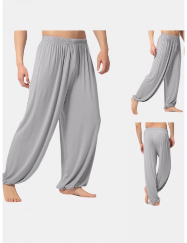 Men's Lightweight Loose Yoga Pants Morning Practice Cozy Sports Pants