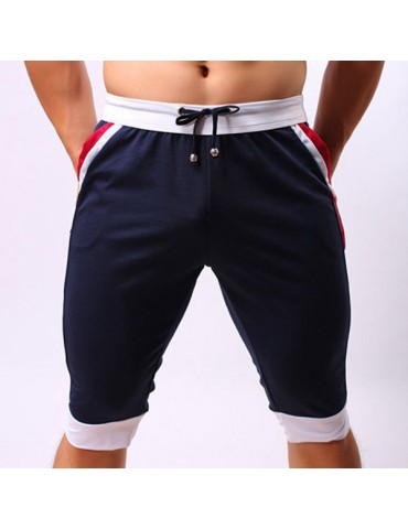 Casual Drawstring Overknee Slim Fit Sport Shorts Athleisure Bottoms for Men