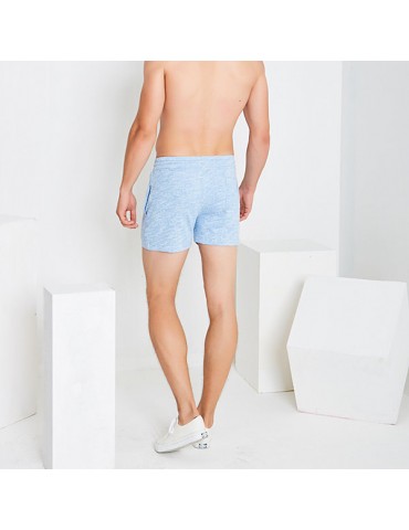 Mens Summer Thin Sport Shorts Breathable Elastic Waist Drawstring Jogging Cotton Home Shorts