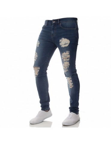 Skinny Ripped Holes Pencil Pants Jeans for Men